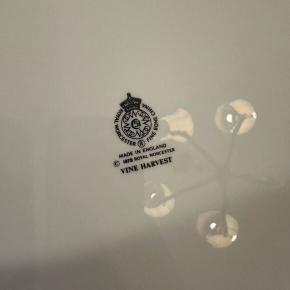 Royal Worcester England Vintage Vine Harvest Cake Plate & Slicer Set NEW‎ RARE - Picture 4 of 7